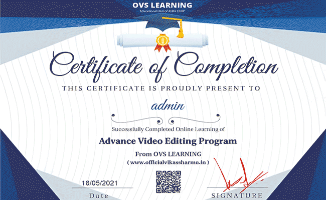 Video Editing 1 Months 20 certificate course
