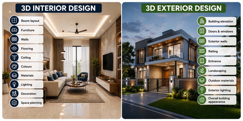 3D Interior & Exterior Designing Course in Ajmer