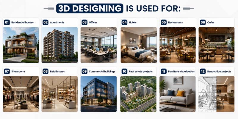 3D Interior & Exterior Designing in Bhilwara